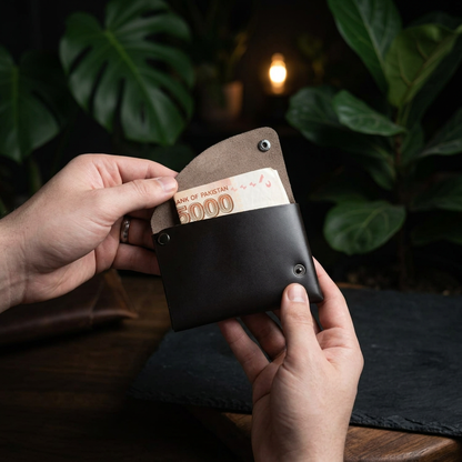 Leather Stitchless Mini Wallet