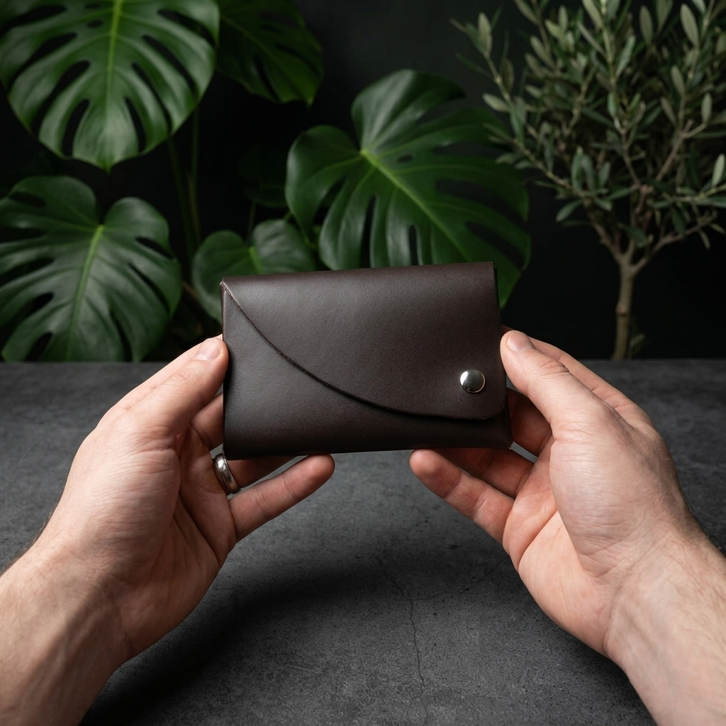 Leather Stitchless Mini Wallet