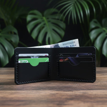 Handmade leather Wallet + Free Compact Holder